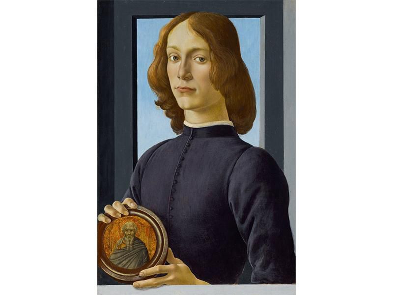Antique Botticelli painting