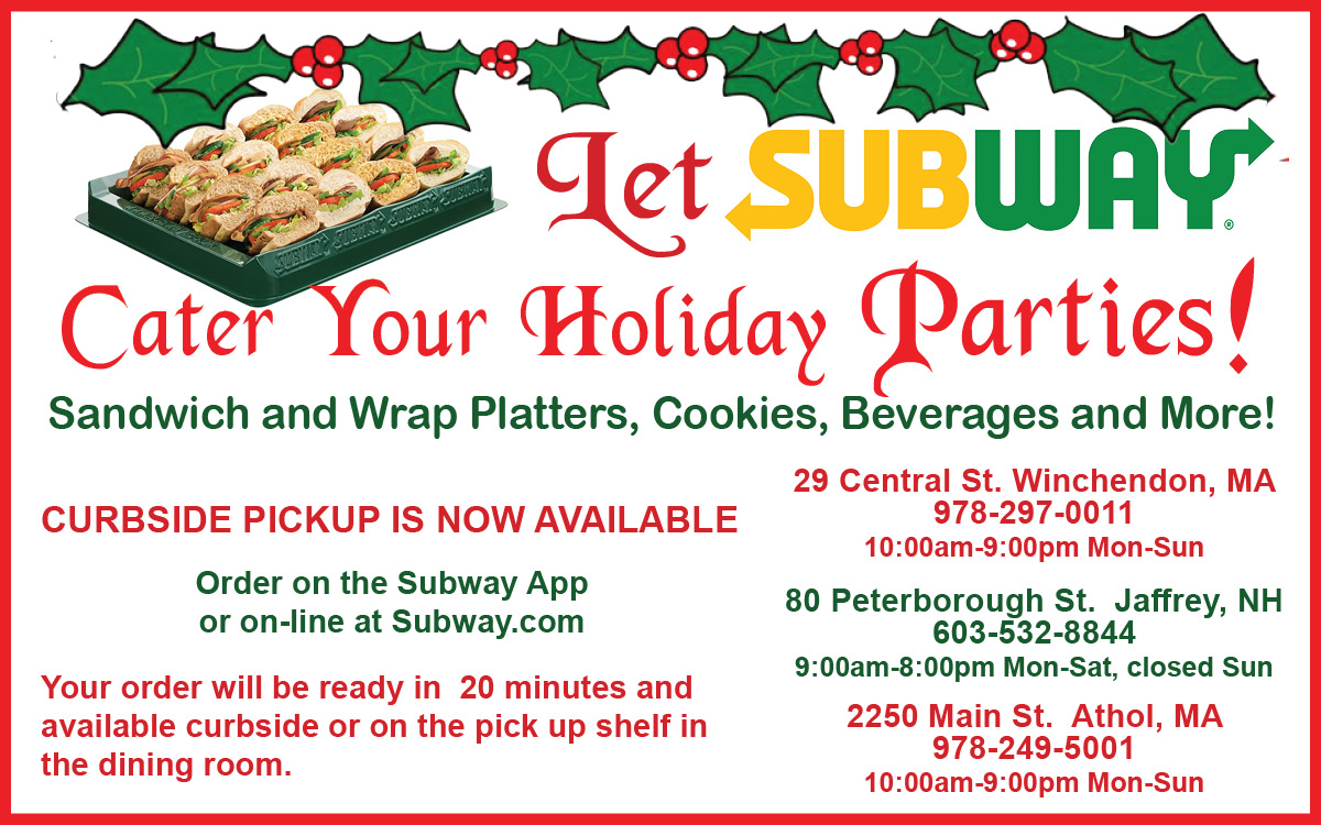 Subway Catering for Holidays ad
